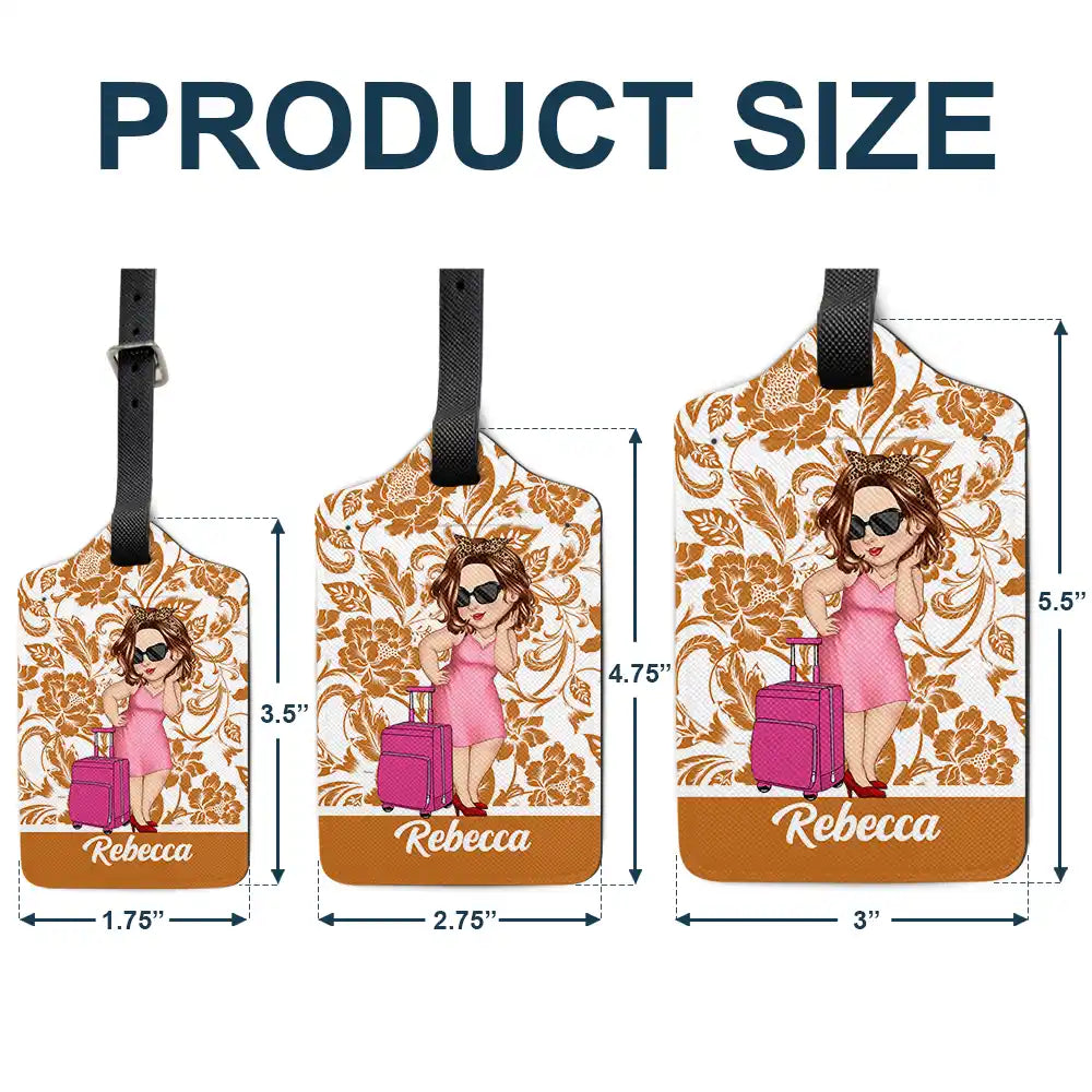 Travel Lovers Floral Pattern - Personalized Luggage Tag