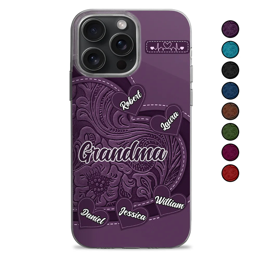 Grandma's Little Sweethearts - Personalized Clear Phone Case