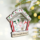 Christmas Snowman Family There's Snow Place Like Home - Personalized 2-Layered Mix Ornament