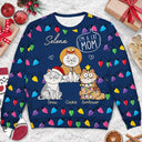 Cat Lovers - I'm A Cat Person Funny Christmas Cats - Personalized Unisex Ugly Sweater