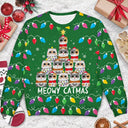 Cat Lovers - Meowy And Bright Catmas Tree - Personalized Unisex Ugly Sweater