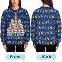 Cat Lovers - Meowy And Bright Catmas Tree - Personalized Unisex Ugly Sweater