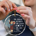 Graduation - Graduation She Believed She Could - Personalized Circle Glass Ornament