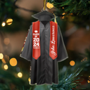 Continue Shopping,Christmas,Graduation,Happy- Graduation Gown - Personalized Custom Shaped Acrylic Ornament