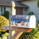 Christmas,Pet Lovers,Dog Lovers,Cat Lovers,Happy - Christmas Dogs Cats Pets - Personalized Mailbox Cover