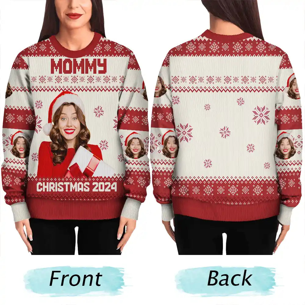 Family - Custom Photo Christmas Family Matching Sweater - Personalized Unisex Ugly Sweater