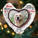 Memorial, Pet Lovers - Custom Photo Dog Cat Memorial Some Angels Choose Fur Instead Of Wings - Personalized Custom Shaped Acrylic Ornament