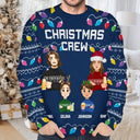 Family - Christmas Crew Family Matching Shirt - Personalized Unisex Ugly Sweater