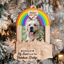 Custom Photo Dog Cat Pet Memorial We Will Meet Again - Personalized 2-Layered Wooden Ornament