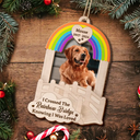 Custom Photo Dog Cat Pet Memorial We Will Meet Again - Personalized 2-Layered Wooden Ornament