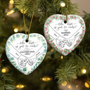 Wedding, Gift For Couples - Newly Engaged Couple Holding Hands The Best Is Yet To Come - Personalized Heart Ceramic Ornament