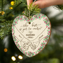 Wedding, Gift For Couples - Newly Engaged Couple Holding Hands The Best Is Yet To Come - Personalized Custom Shaped Wooden Ornament