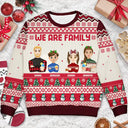 Family - Christmas Family Crew We Are Family - Personalized Unisex Ugly Sweater