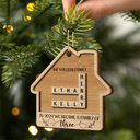 Family - The Year We Became A Family Crossword Scrabble - Personalized 2-Layered Wooden Ornament