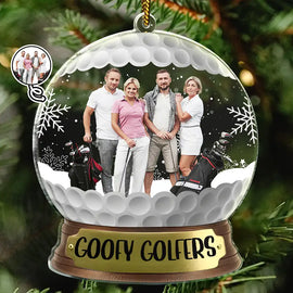 Continue Shopping,Christmas,Custom Photo,Golf,Gift For Bestie,Happy - Custom Photo Golf Friends - Personalized Custom Shaped Acrylic Ornament