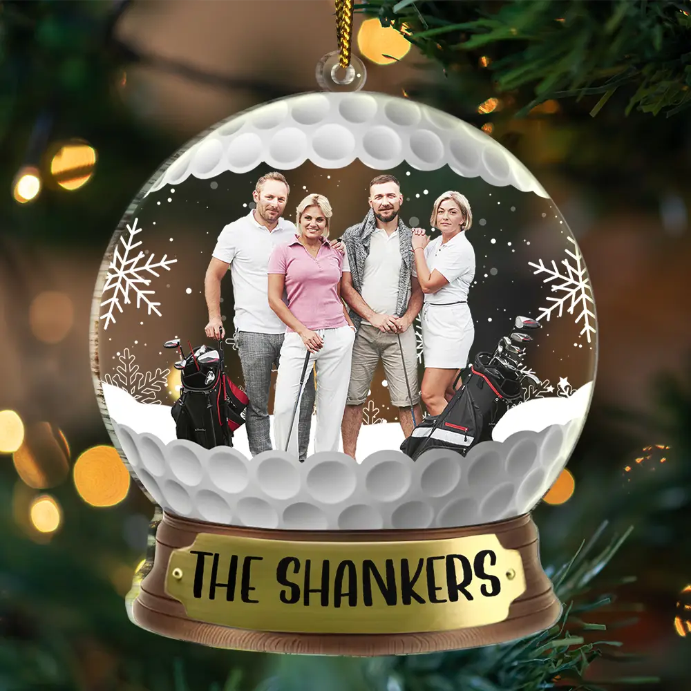 Continue Shopping,Christmas,Custom Photo,Golf,Gift For Bestie,Happy - Custom Photo Golf Friends - Personalized Custom Shaped Acrylic Ornament