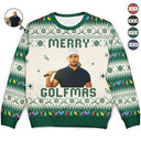 Christmas,Custom Photo,Golf,Fishing,Grilling,Gift For Men,Gift For Yourself,Happy - Custom Photo Merry Golfmas Fishmas Grillmas Huntmas - Personalized Unisex Ugly Sweater