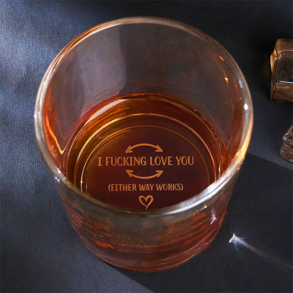 Gift For Couples,Gift For Husband,Gift For Boyfriend,Gift For Men - To My Husband I Love You From The Reason You Drink - Personalized Engraved Whiskey Glass