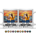 Gift For Bestie, Gift For Sisters - Besties Sisters Forever Sitting Together - Personalized Mug