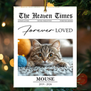 Memorial, Pet Lovers - Custom Photo The Heaven Times Pet - Personalized Custom Shaped Acrylic Ornament