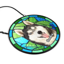 Pet Lovers, Dog Lovers, Cat Lovers, Memorial - Custom Photo Dog Cat Pet Memorial - Personalized Stained Glass Window Hanging Suncatcher