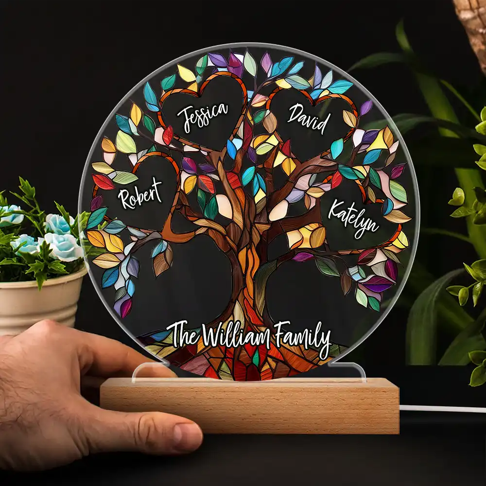 Family - Family Unbreakable Bond Tree Of Life - Personalized 3D Led Light Wooden Base