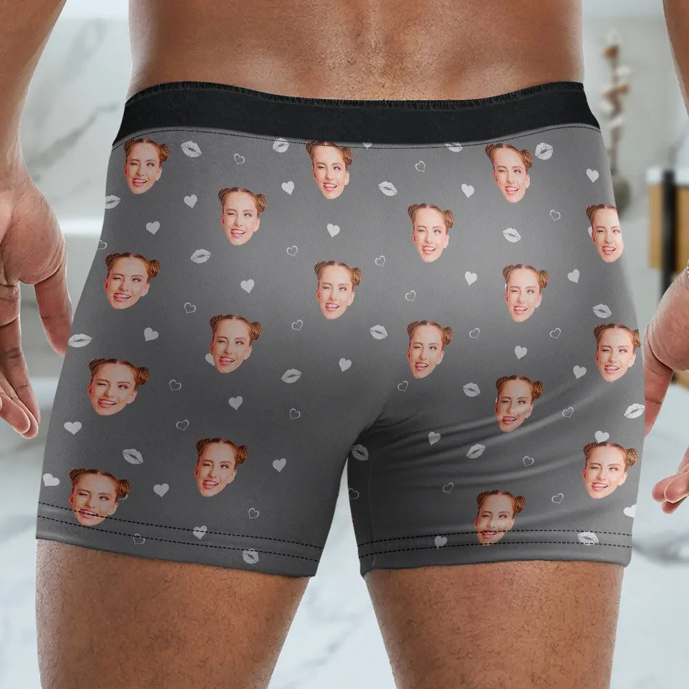 Gift For Couples,Gift For Husband,Gift For Boyfriend,Gift For Men,Custom Photo,Funny - Custom Photo Thanks For All The Orgasms - Personalized Men's Boxer Briefs