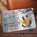 Gift For Couples, Gift For Husband, Gift For Boyfriend, Gift For Men - My Man You Are My Everything - Personalized Aluminum Wallet Card
