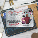 Gift For Couples, Gift For Husband, Gift For Boyfriend, Gift For Men - My Man You Are My Everything - Personalized Aluminum Wallet Card
