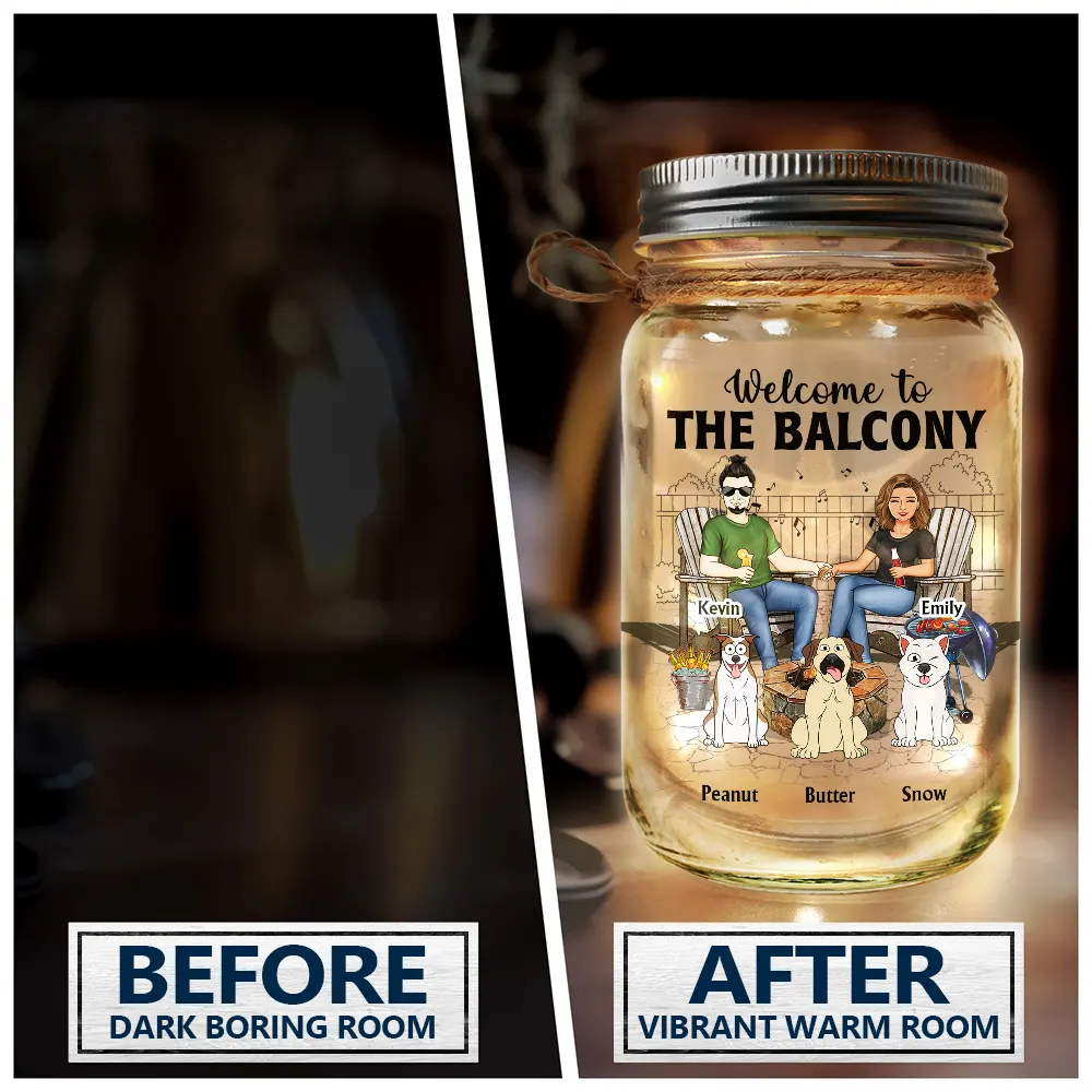 Dog Lovers, Dog Couple, Pet Lovers, Grilling - Hope You Brought Alcohol & Dog Treats - Personalized Mason Jar Light