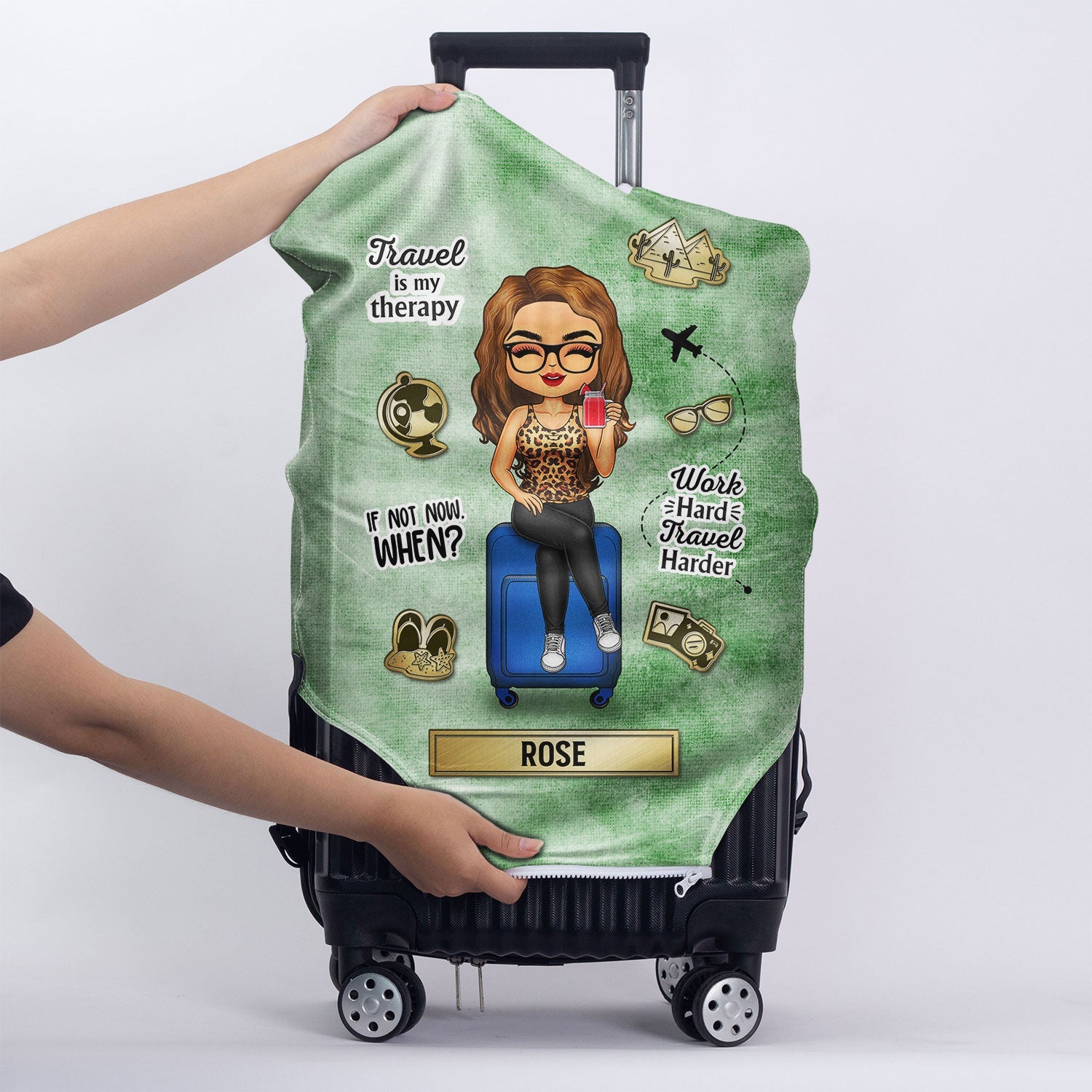 Find What You Love And Let It Save You - Birthday Gift For Him, Her, Traveling, Vacation Lovers - Personalized Custom Luggage Cover