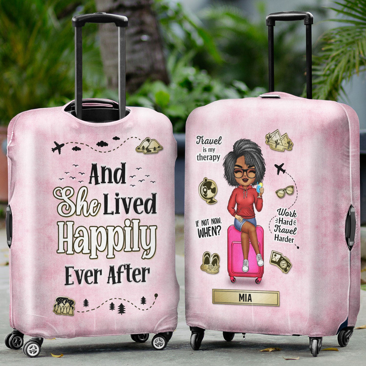 Find What You Love And Let It Save You - Birthday Gift For Him, Her, Traveling, Vacation Lovers - Personalized Custom Luggage Cover