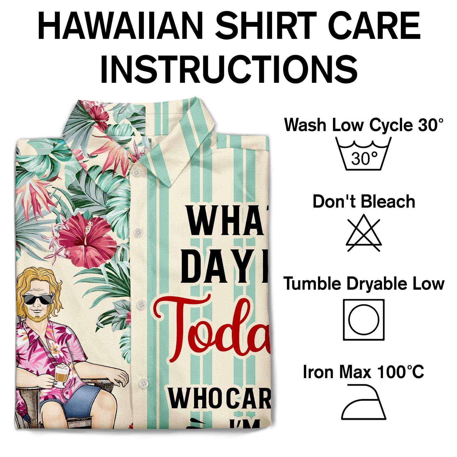 What Day Is Today Who Cares Retired - Gift For Parents, Grandparents, Retired, Retirement Gift - Personalized Custom Hawaiian Shirt