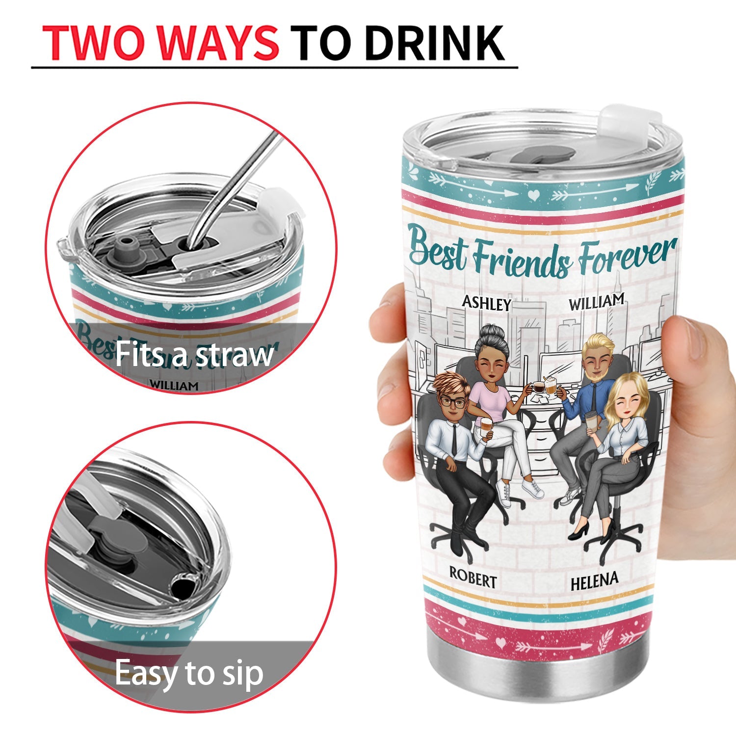 Best Team Work Made Us Colleagues - Gift For Co-workers And Best Friends - Personalized Custom Tumbler