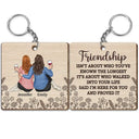 Friendship I'm Here for You - Personalized Wooden Keychain