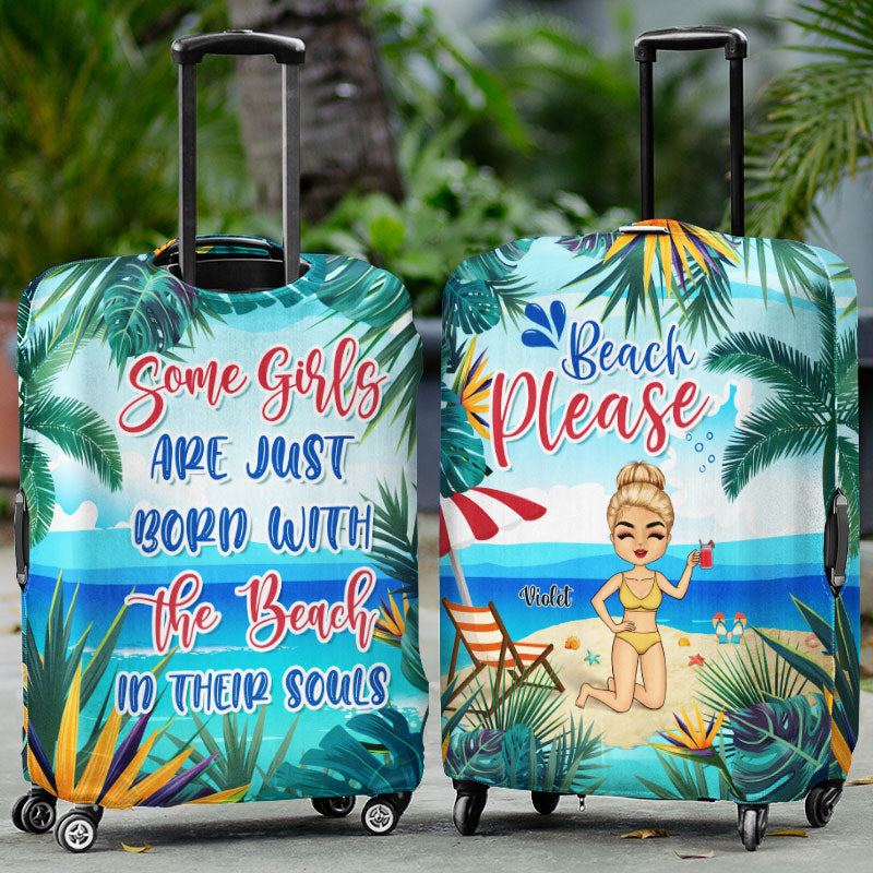 Salty Lil' Beach - Gift For Beach Lovers - Personalized Custom Luggage Cover