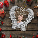 Custom Photo Your Wings Were Ready But My Heart Was Not - Christmas Keepsake, Memorial Gift - Personalized Custom Shaped Acrylic Ornament