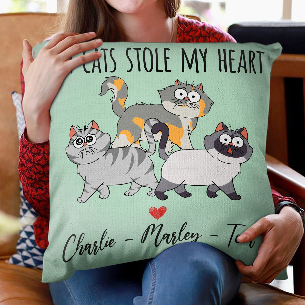 Funny Cartoon Cats Walking - Gift For Cat Lovers - Personalized Pillow