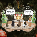 They Still Talk About You Cozy House - Memorial Christmas Gift For Pet Lovers - Personalized Medallion Acrylic Ornament