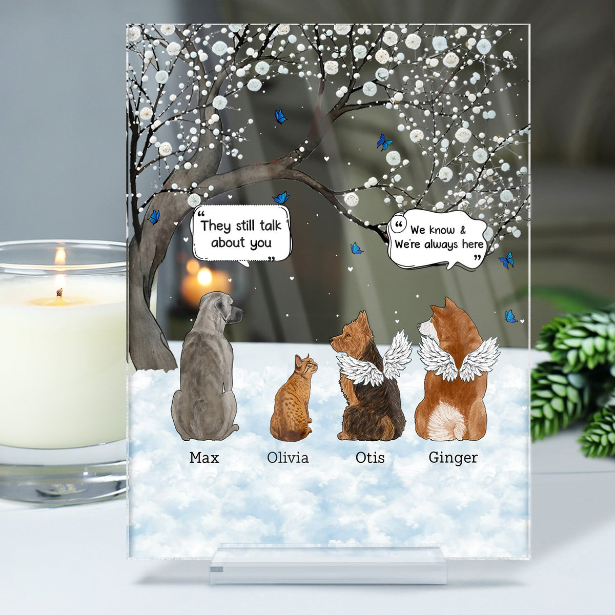 I Still Talk About You - Memorial Gift For Pet Lovers - Personalized Vertical Rectangle Acrylic Plaque