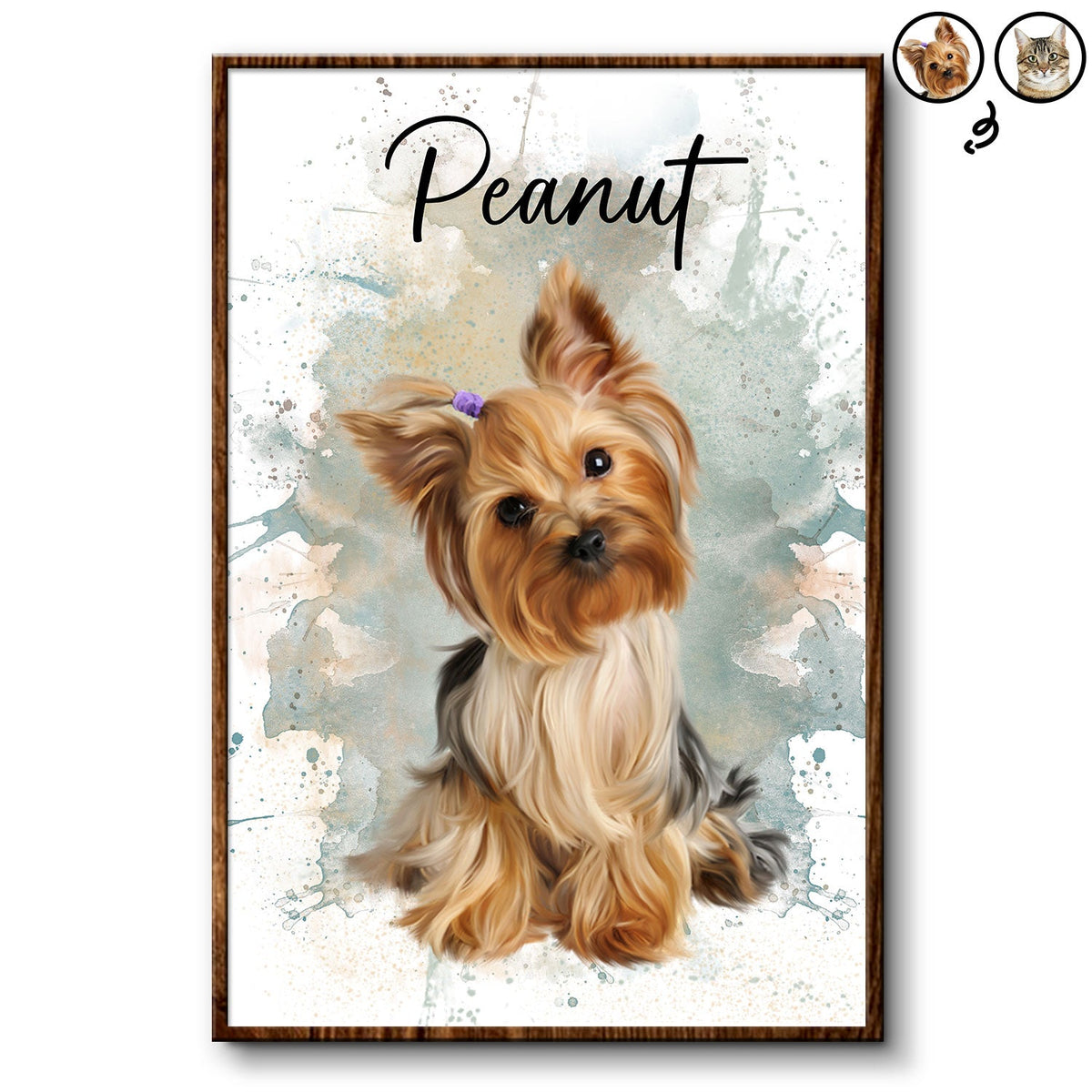 Custom Photo Dog Cat - Gift For Pet Lovers - Personalized Poster