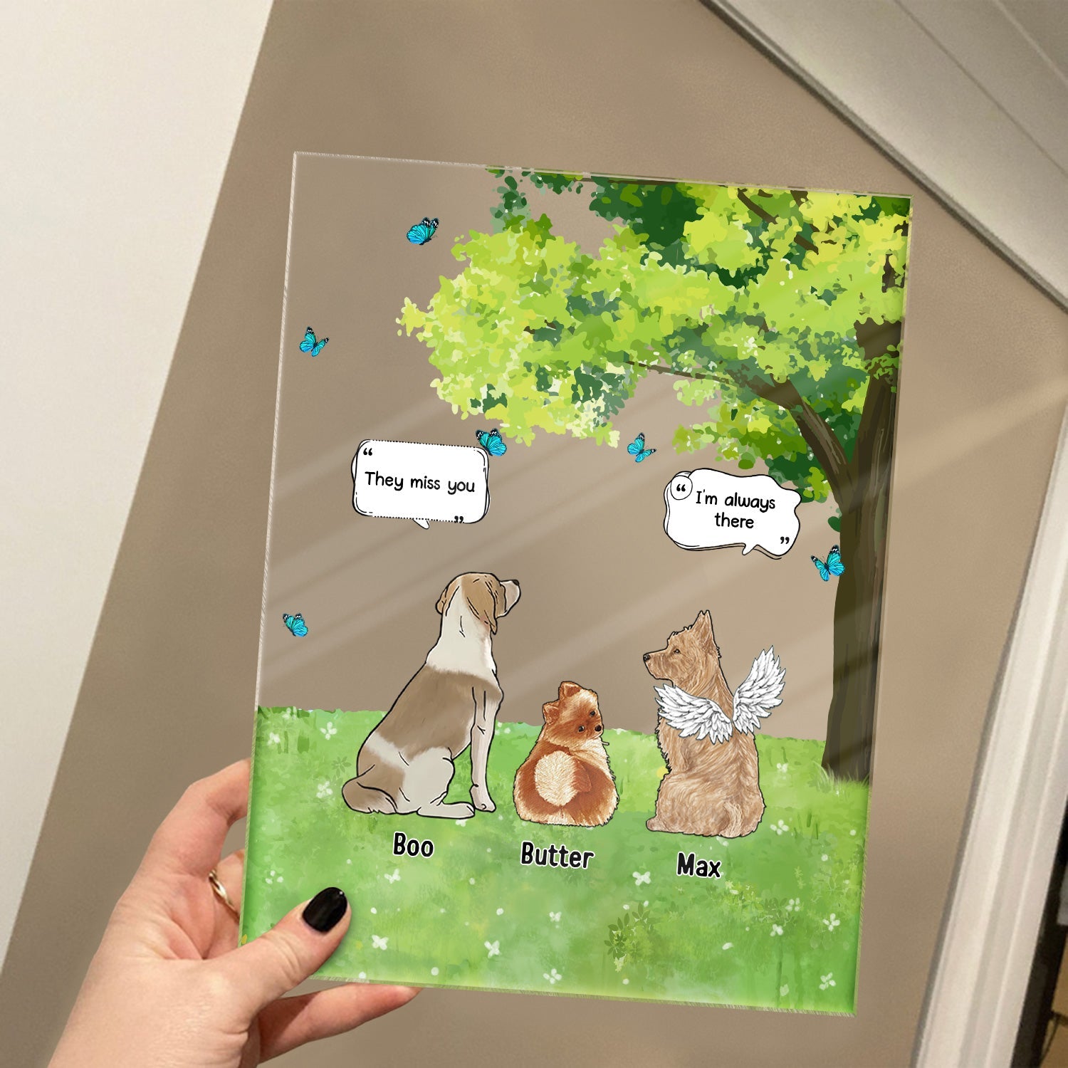 They Still Talk About You Grass - Memorial Gift For Pet Lovers - Personalized Vertical Rectangle Acrylic Plaque