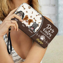 Dog Kisses Fix Everything - Gift For Dog Lovers, Dog Moms, Women - Personalized Leather Long Wallet