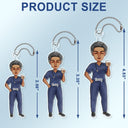 Nurse Cartoon Vector - Gift For Nurse - Personalized Acrylic Car Hanger