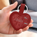 Grandma's Little Sweethearts - Personalized Custom Shaped Leather Keychain