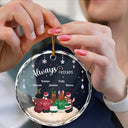 Always Besties - Personalized Circle Glass Ornament