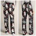 Cat Lovers - Meowy Catmas Funny Cartoon Cats - Personalized Pajama Pants