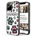 Christmas,Memorial,Pet Lovers,Dog Lovers,Cat Lovers,Sad - Memorial Dog Cat You Left Paw Prints On My Heart - 3D Inflated Effect Printed, Personalized Clear Phone Case