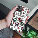 Christmas,Memorial,Pet Lovers,Dog Lovers,Cat Lovers,Sad - Memorial Dog Cat You Left Paw Prints On My Heart - 3D Inflated Effect Printed, Personalized Clear Phone Case