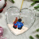 Gift For Bestie, Sisters - Always Besties Christmas - Personalized Heart Shaped Glass Ornament